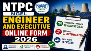 NTPC NGEL Engineer Online Form 2026