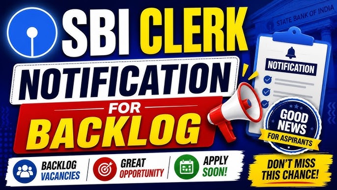 SBI Clerk Backlog Vacancy 2026