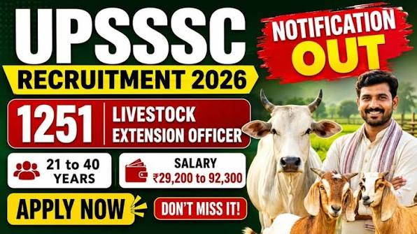 UPSSSC Livestock Extension Officer Recruitment 2026