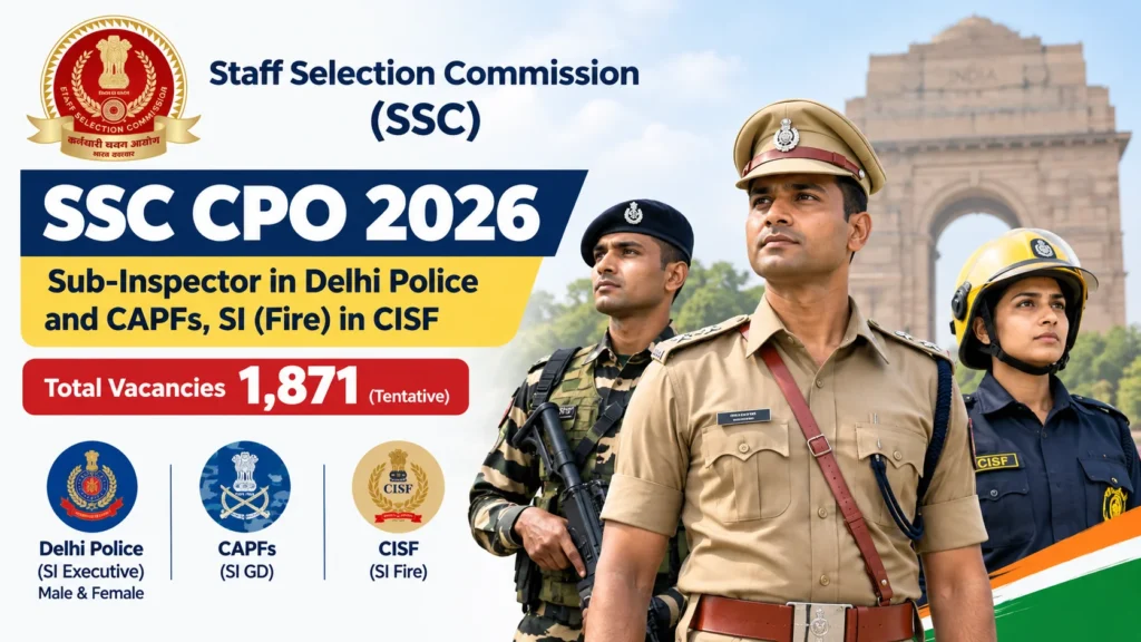 SSC CPO SI CAPF Online Form 2026